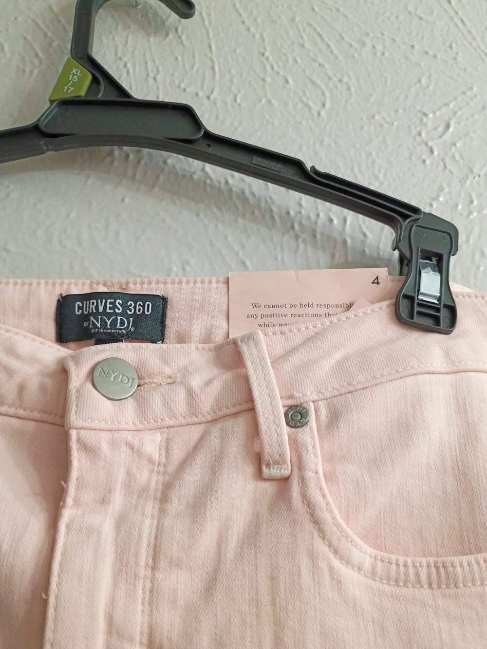 NYDJ Women's Straight Leg Jeans in Light Blush - Picture 3 of 4